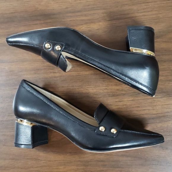 NWOT Enzo Angiolini Dainey Leather Heeled Loafer 6 - Picture 3 of 8